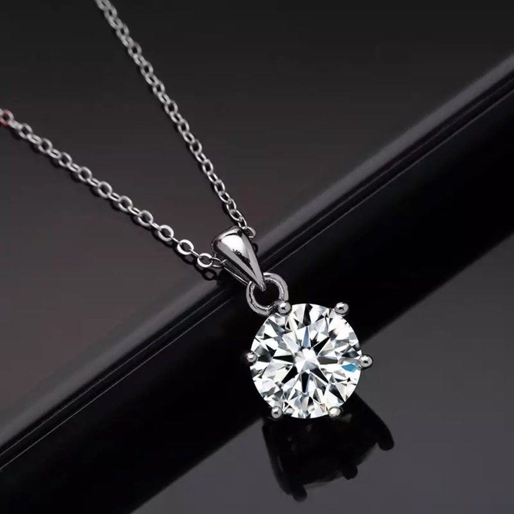 Certified 5ct. t.w. Diamond Brilliant Cut Necklace - Picture 5 of 16